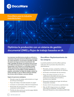 Optimiza la producción con un sistema de gestión documental (DMS) y flujos de trabajo basados en IA