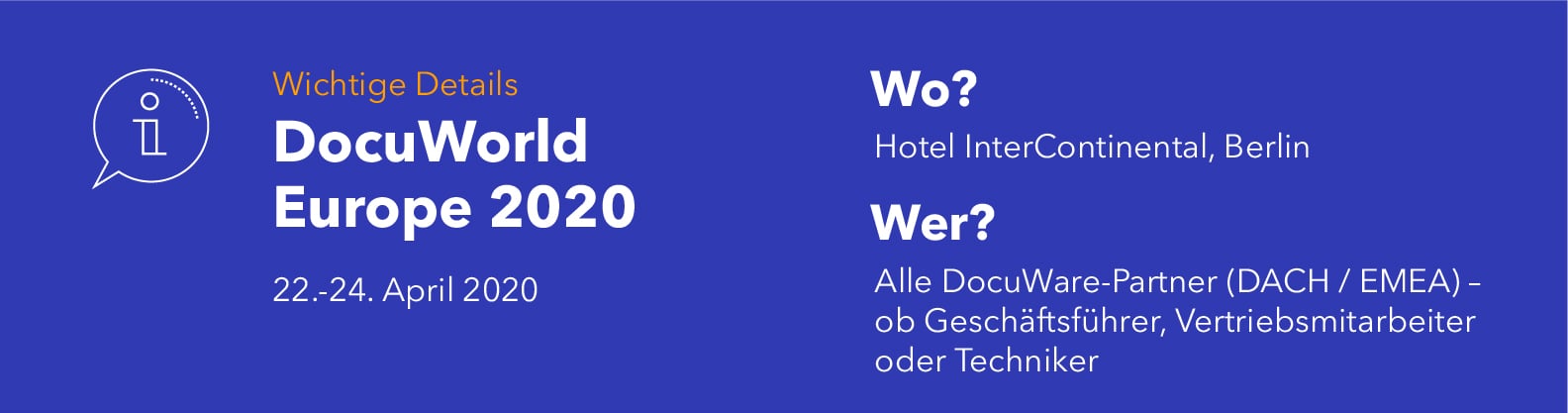 DocuWorld Europe 2020: Event-Details