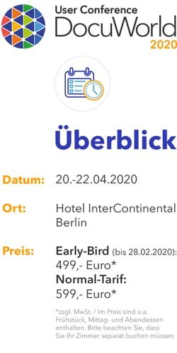 User Conference 2020: Event-Details