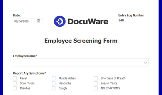 Employee Health MonitoringForm