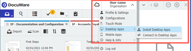 What are DocuWare Desktop Apps and how do I install them?