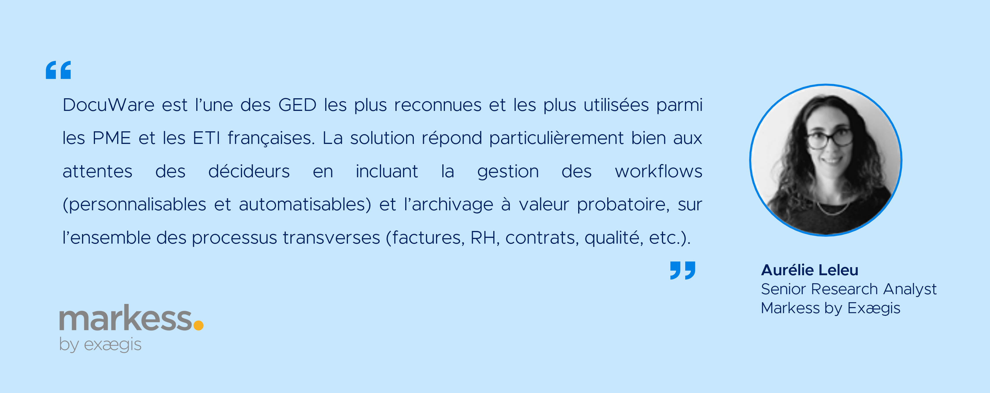 Markess Blueprint - Gestion de contenus 2024 - Citation 1 - DocuWare