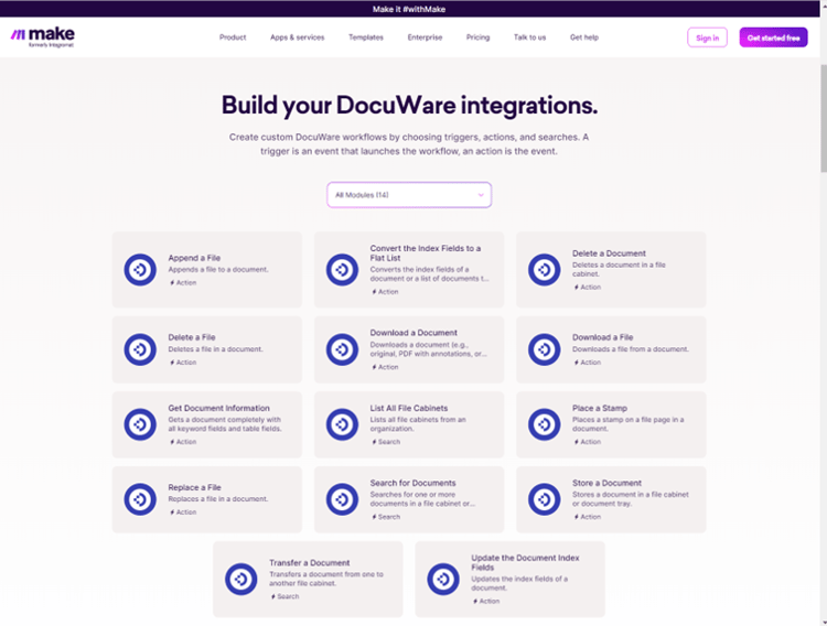 Build your DocuWare integrations