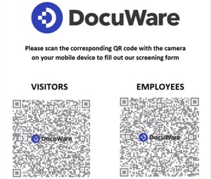 QR code for employee health monitoring