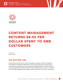 Finance: Content Management ROI for SMBs