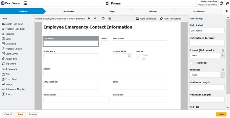 Web Forms for data capture