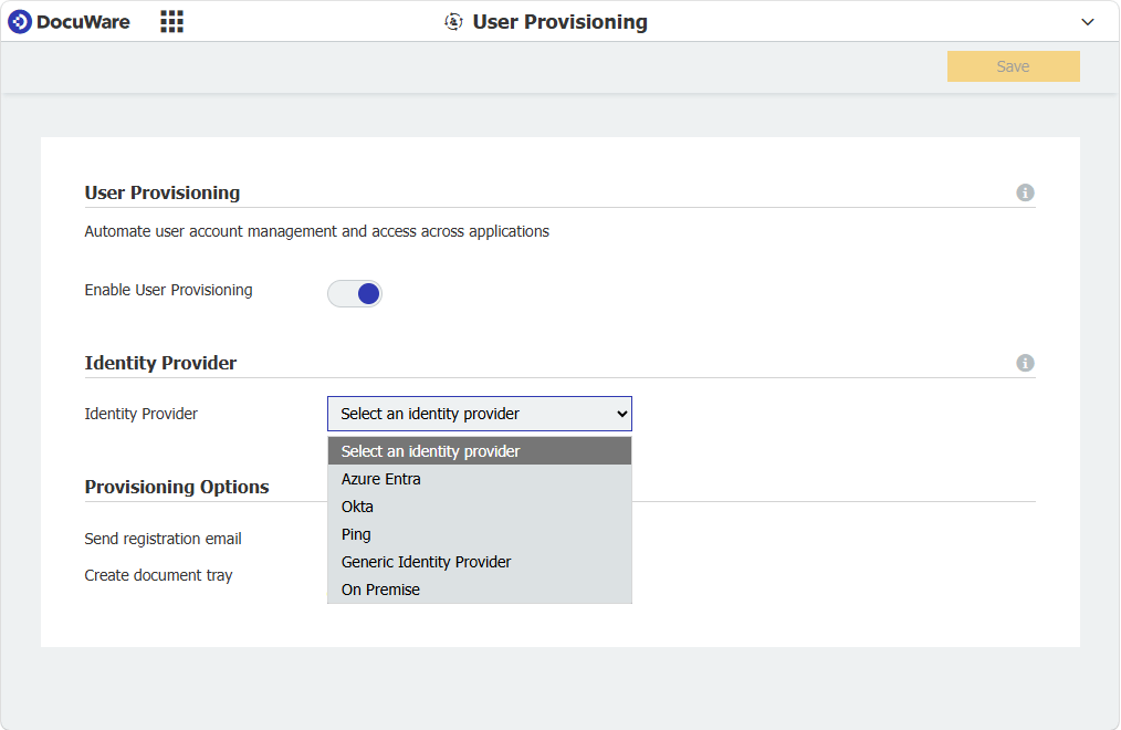 User provisioning (1)