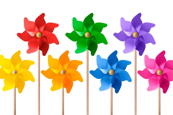 colorful pinwheels