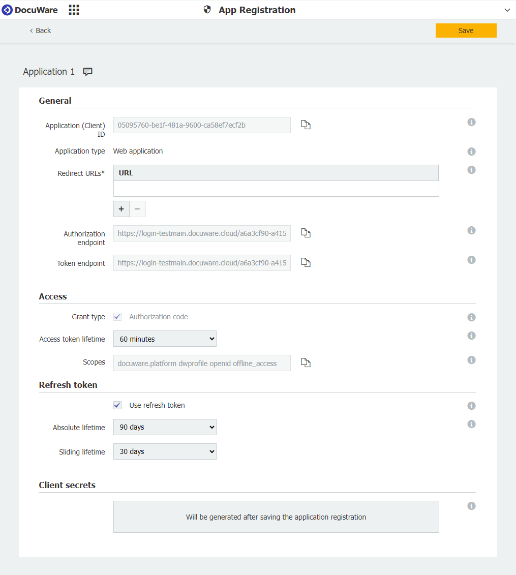Register third party apps for oAuth2