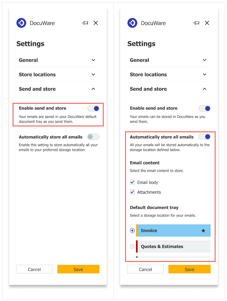Update for the DocuWare Add-in for Microsoft Outlook
