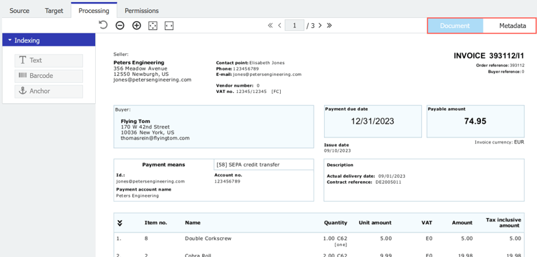 E-invoices: Optimal display of the sample invoice