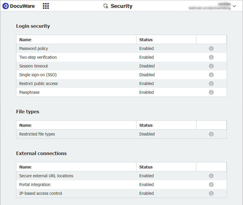 Security Configurations