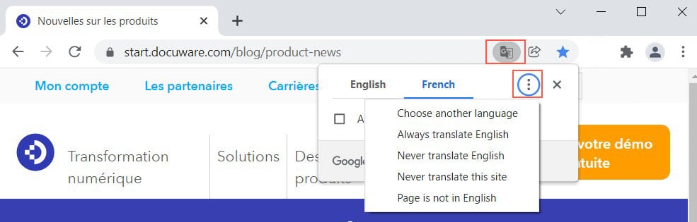 Chrome Language Options 