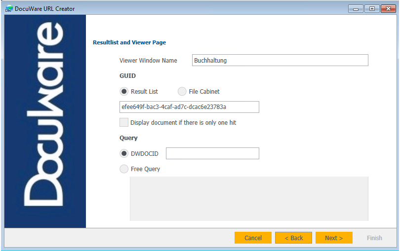 Integrating Result Lists in Main Applications