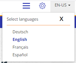 DocuWare Knowledge Center: select languages