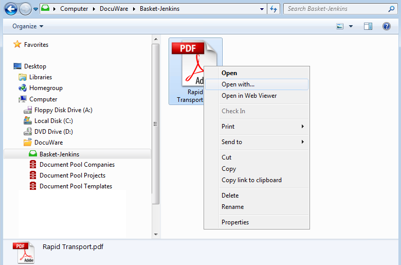 Windows Explorer Client: Having Documents "Open with" Your Desired Program