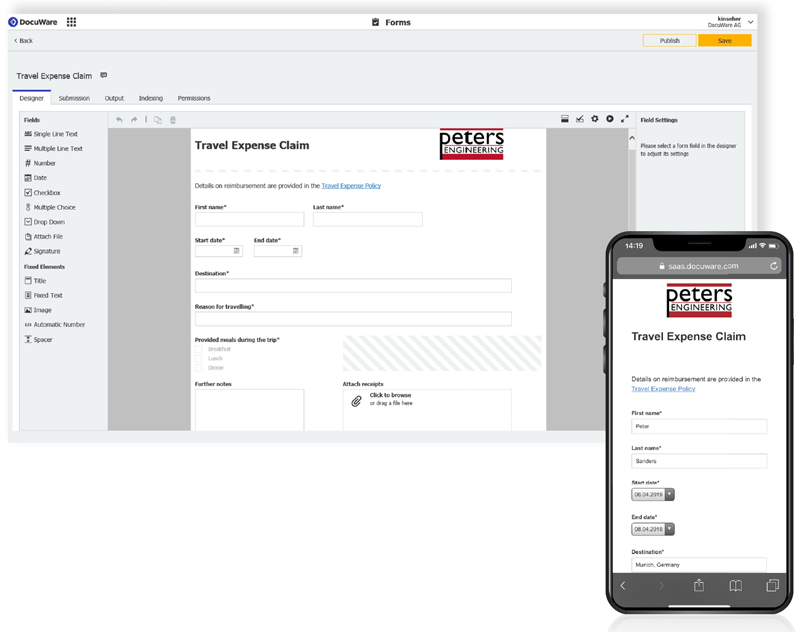 Design Forms with DocuWare
