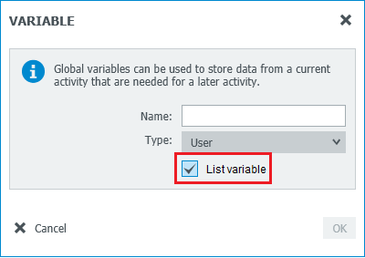 You can also assign tasks to multiple users, roles or substitution lists by using a list variable. Here’s the option you’ll activate for this: