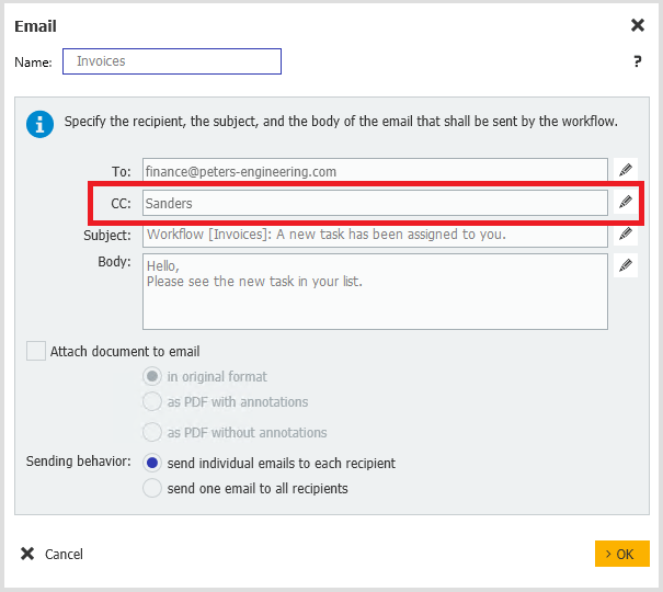 Routing Email to Multiple Addresses in Workflow