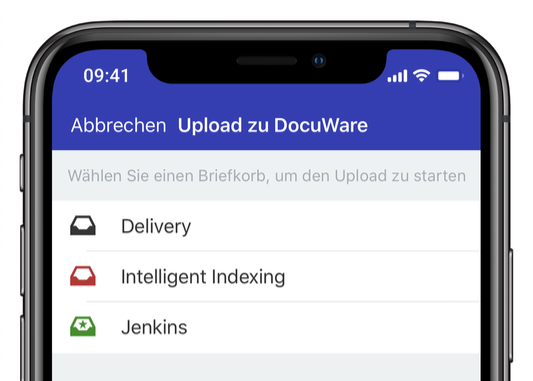 Mobile DocuWare App: Dokument ablegen