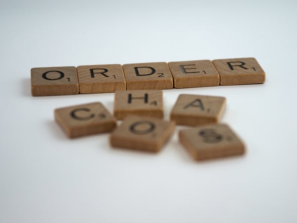 scrabble tiles on white background