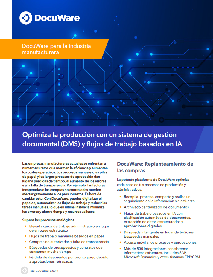 DocuWare para la industria manufacturera