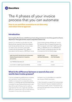 Tip sheet: The 4 phases of invoice processing that you can automate | DocuWare