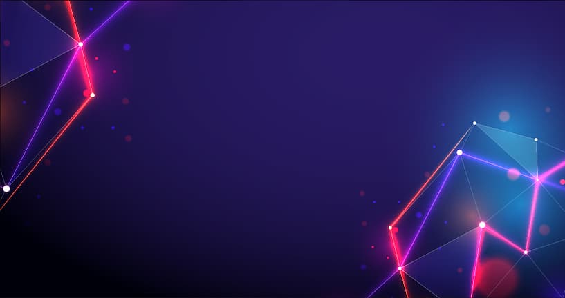 pink and blue lines on a dark blue background