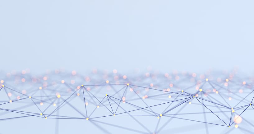 Abstraktes Netzwerk in 3D