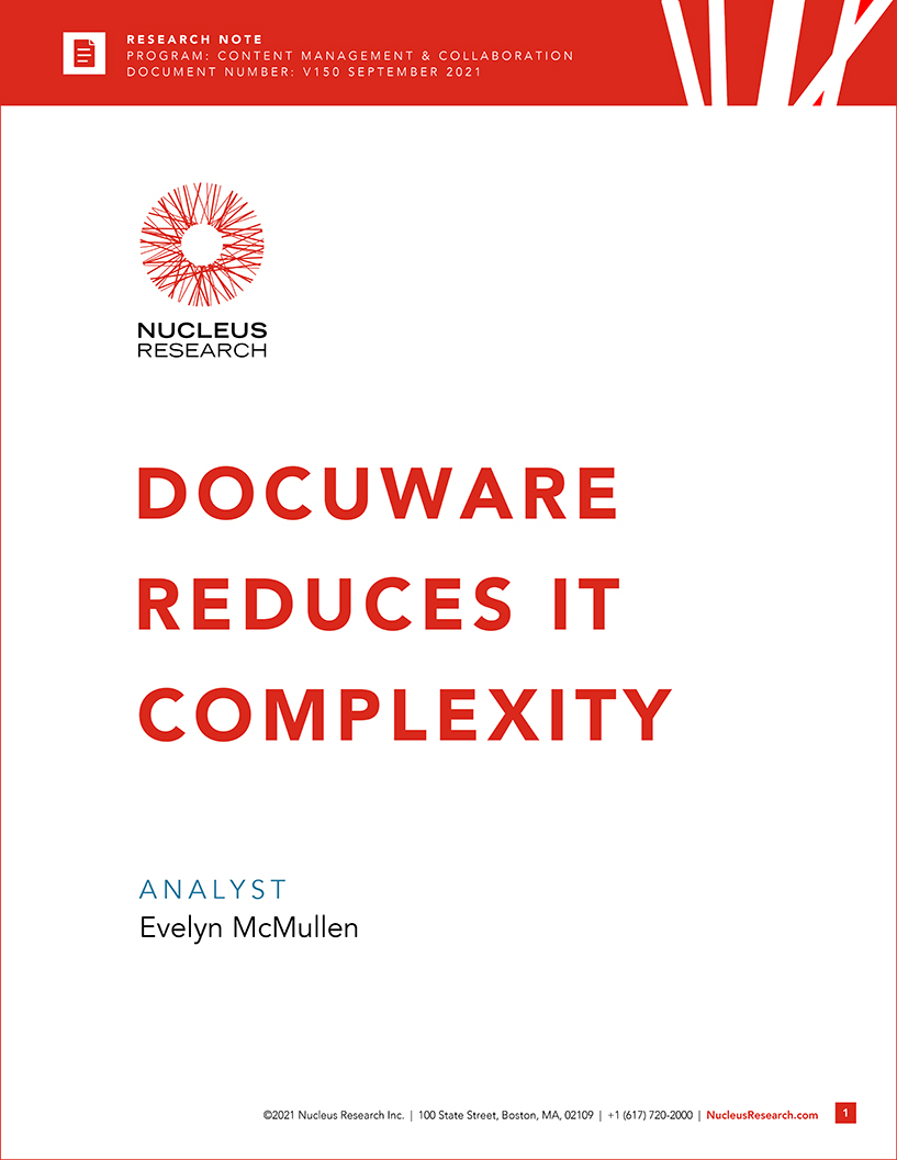 DocuWare Reduces IT Complexity