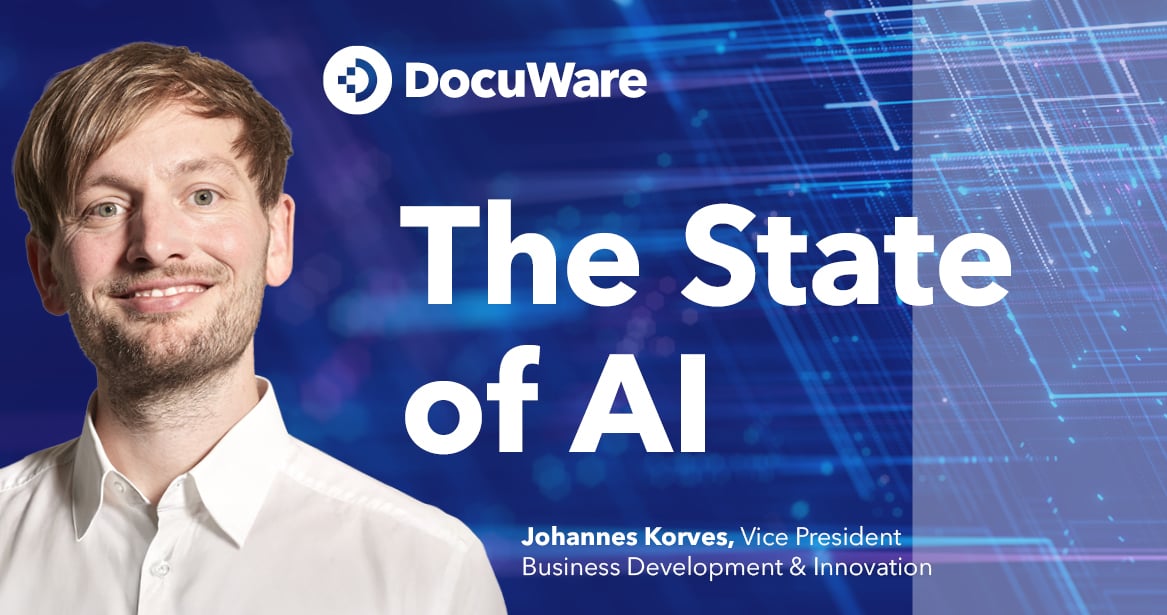 Johannes Korves, VP Business Development at DocuWare, discussing the current state of AI in 2026
