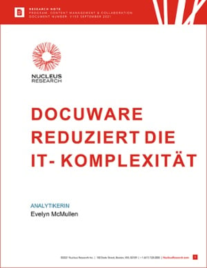 DocuWare reduziert die IT-Komplexität