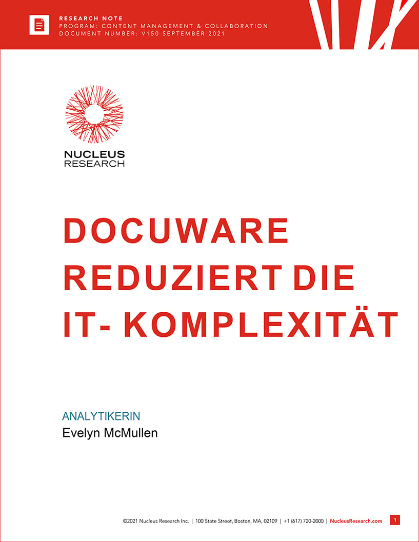 DocuWare reduziert IT-Komplexität