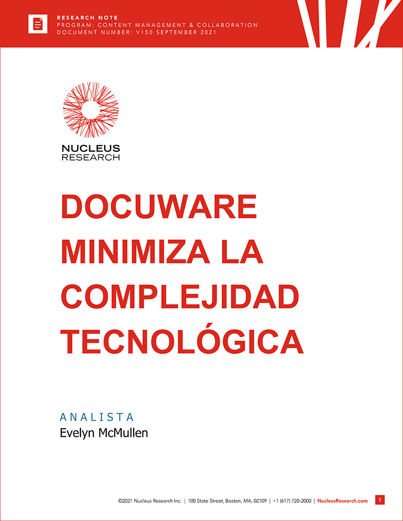 DocuWare minimiza la complejidad tecnológica