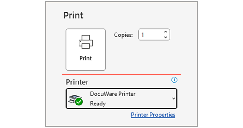 Using the print command for quick archiving 