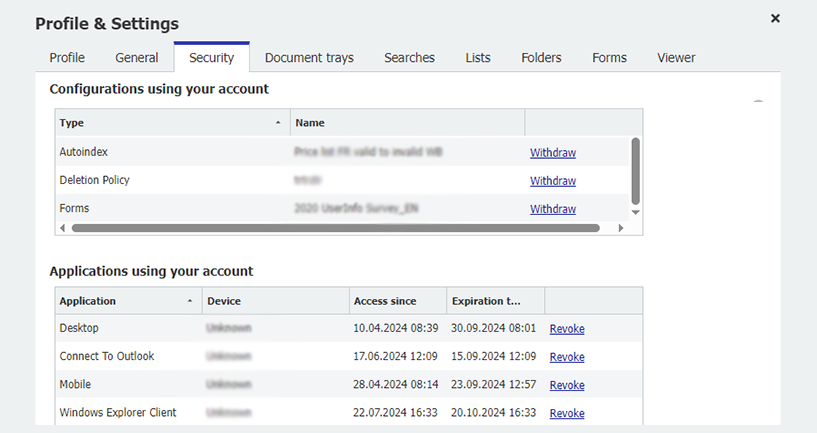 Keep your DocuWare account safe by reviewing configurations and app connections. Manage who can access your data for optimal security.