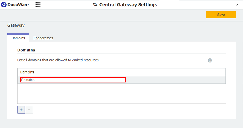 Register DocuWare Cloud web apps for usability and enhanced security.