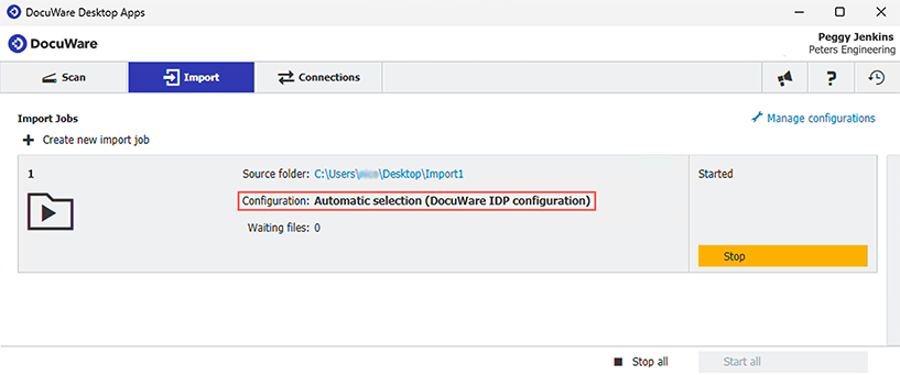 Process and monitor scanned and imported documents with DocuWare IDP