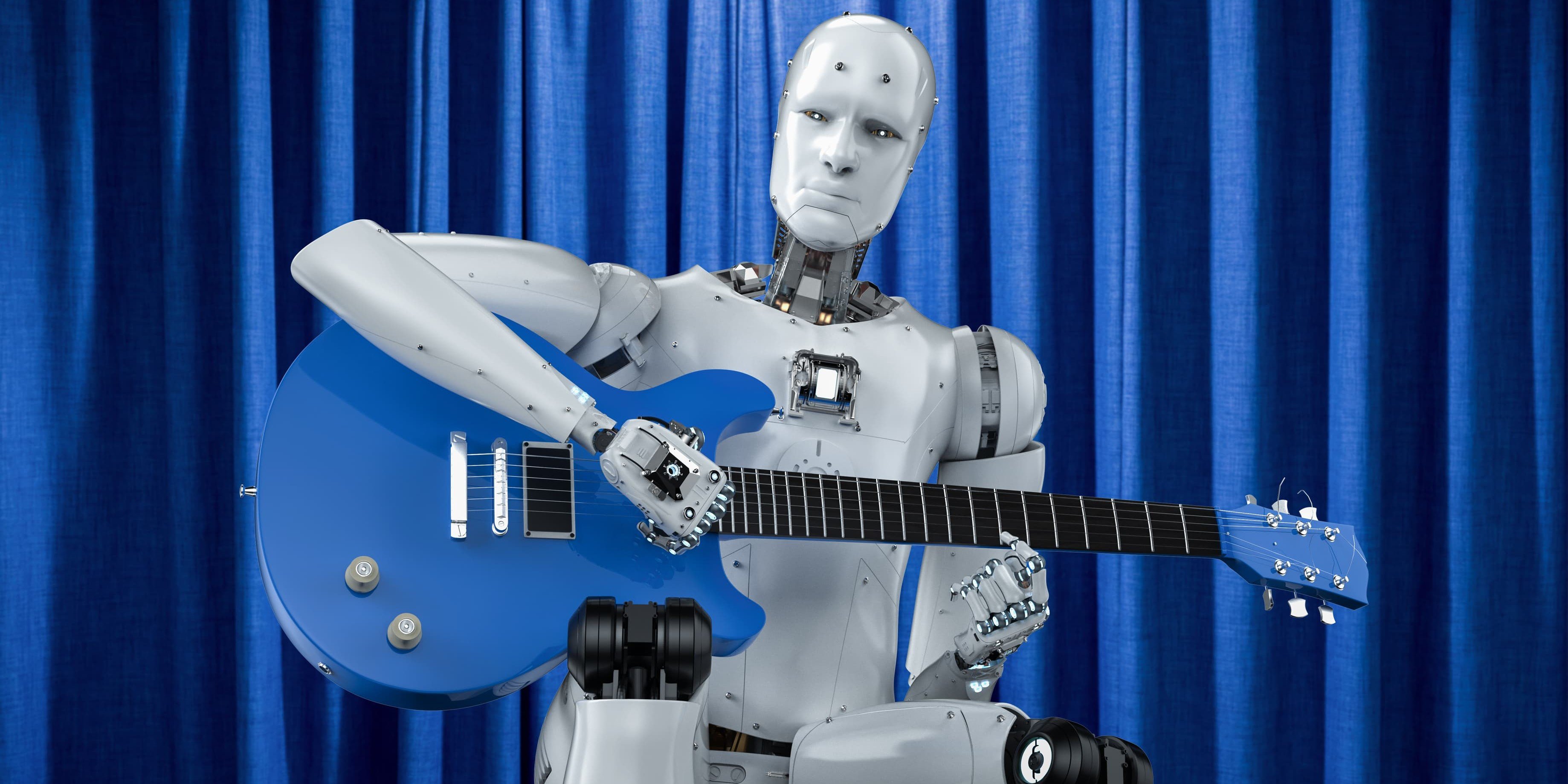Robot tocando guitarra gracias a la tecnología